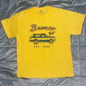 Junk Food Clothing Ford Bronco Horse Yellow T-Shirt Large